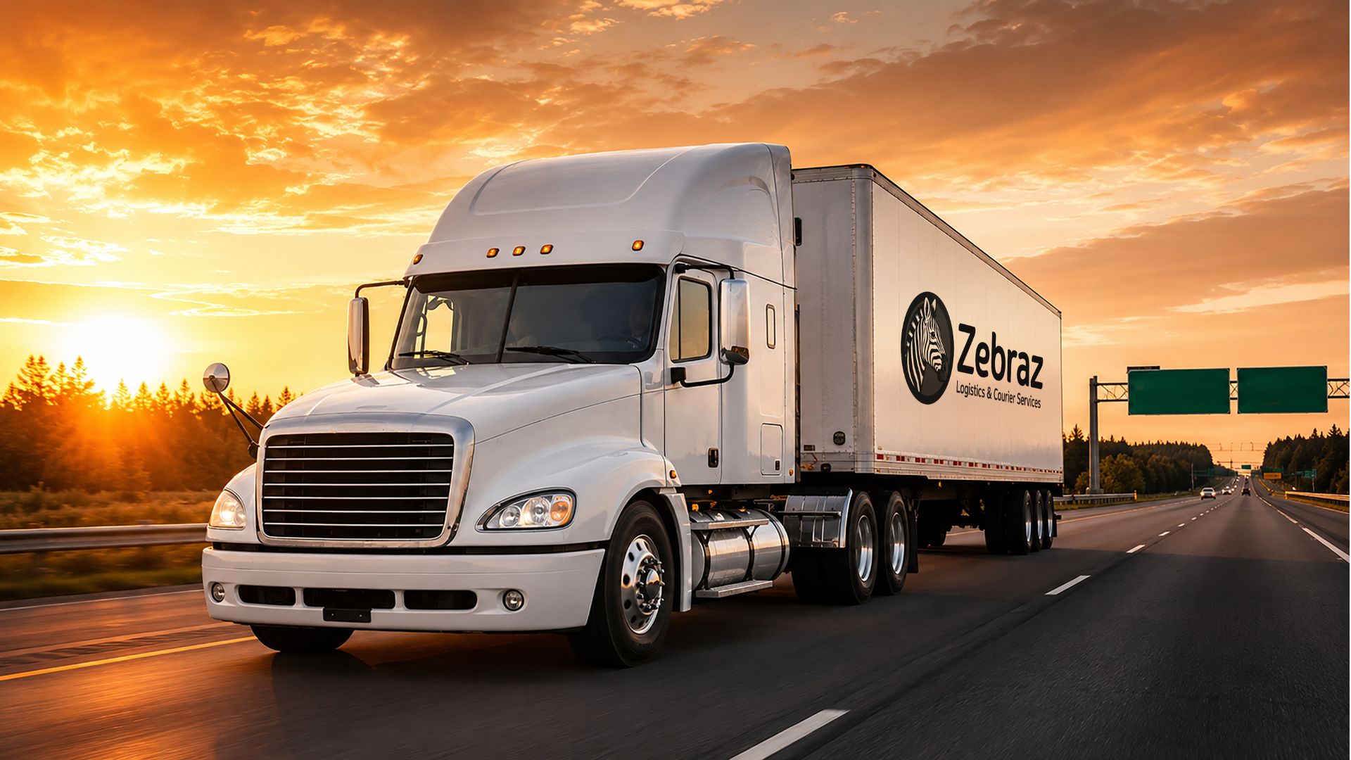 Full truckload freight on highway