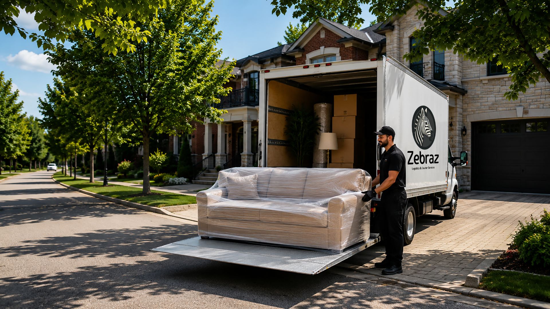 Large item delivery with tailgate truck