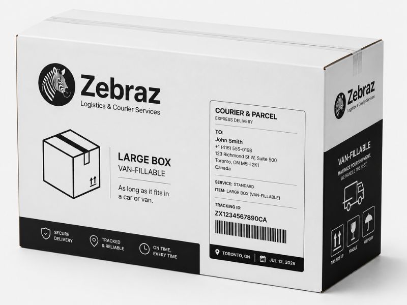 Large box, example parcel size