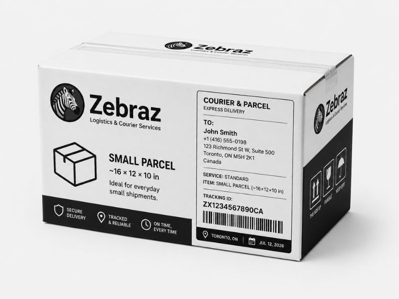 Small parcel, example parcel size